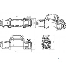 12 V 5443 kg 26 m synteettinen vaijerivinssi langattomalla kaukosäätimellä MW Tools