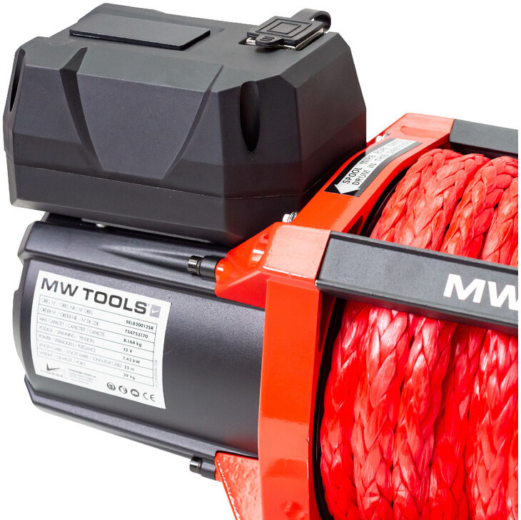 12V spil 8164 kg 22m syntetisk kabel trådløs fjernbetjening MW Tools