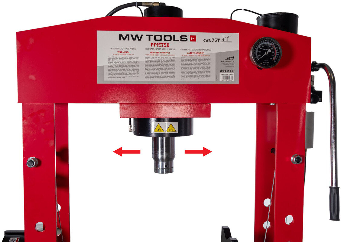 Hydraulisk pneumatisk presse 75T MW Værktøj