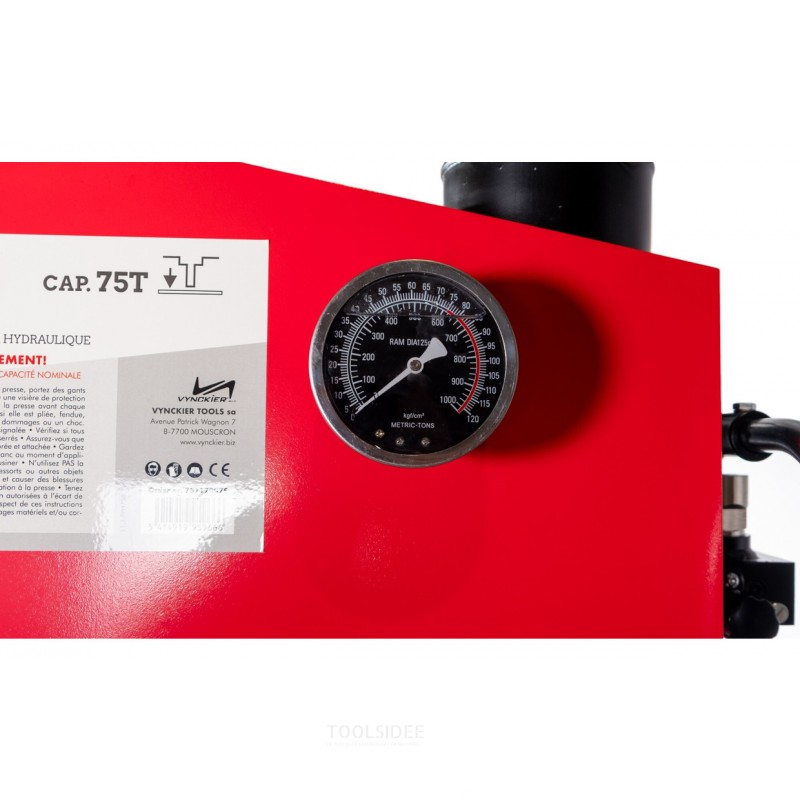 Hydraulinen pneumaattinen puristin 75T MW Tools