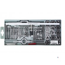 Profesjonelt 40-delers gjenge- og skjæreplatesett M3-M12 MW-Tech Profesjonelt 40-delers gjenge- og skjæreplatesett M3-M12 MW-Tech