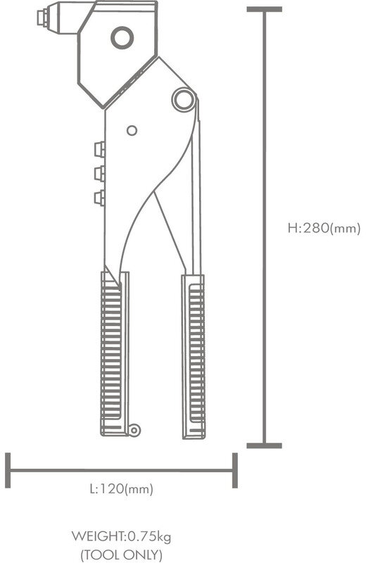 Blindnietpistole 360° für Blindnieten NCG