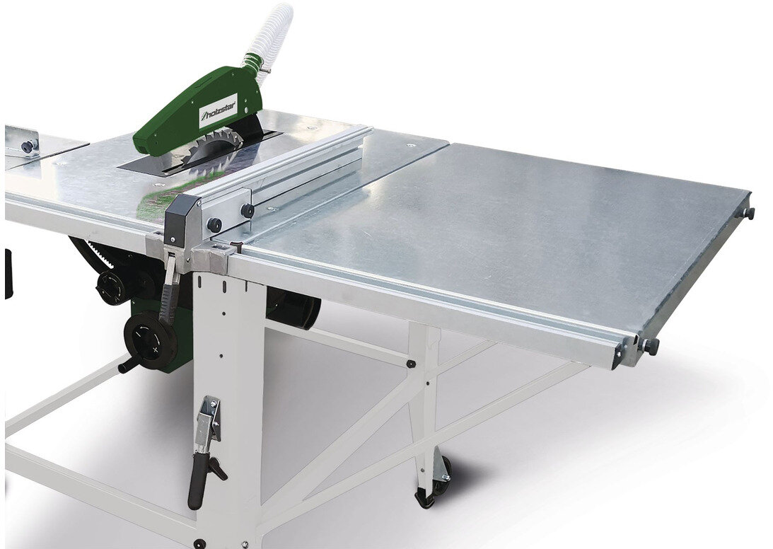 Universal mobilt præcisionssavbord til træ, skærehøjde 90 mm, 2,2 kW, 230 V, inkl. rundsavklingediameter 315 mm, Holzstar