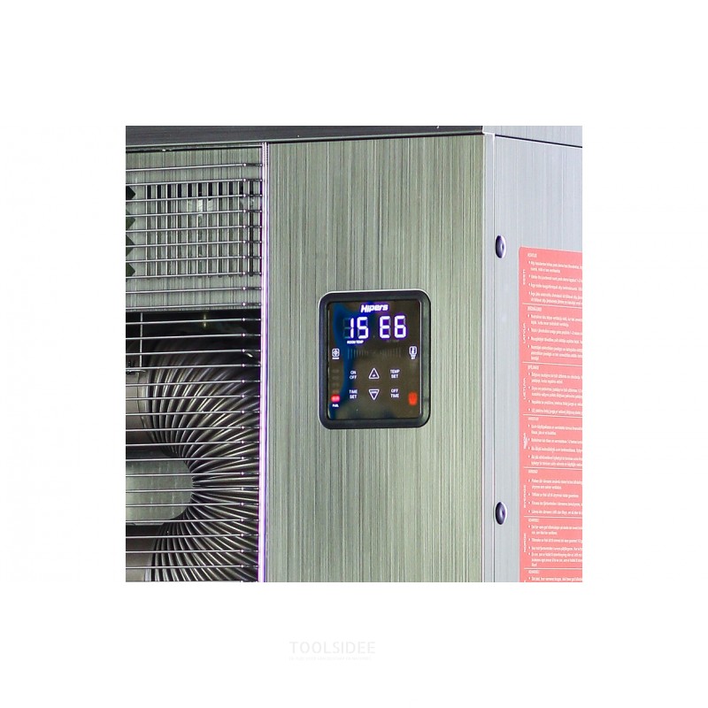Infrapunalämmitin Pro 40,7 kW ruostumattomasta teräksestä valmistettu kuvio 3500-6000 m³ Wifi Hipers