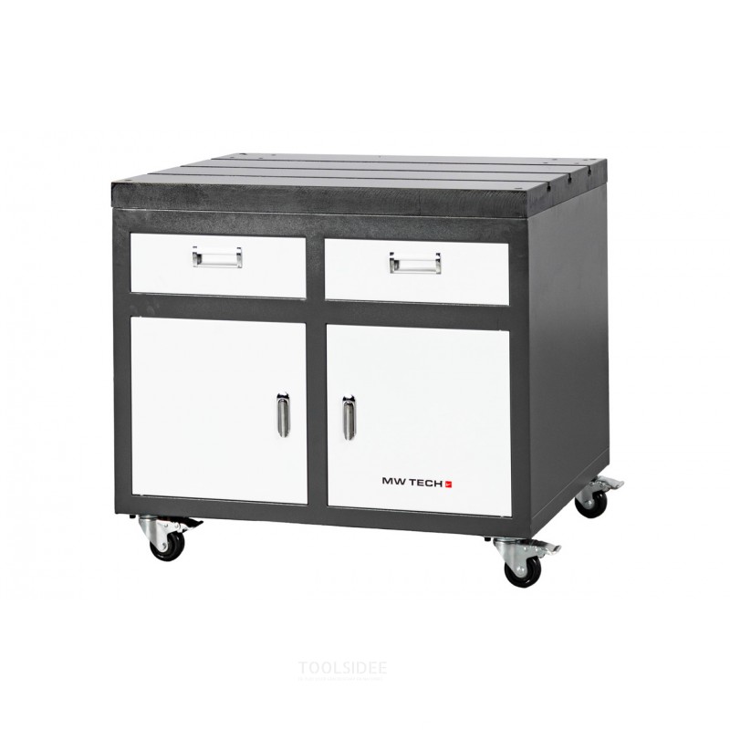 Mobil arbejdsbænk støbejernsbordplade 900x600x800 mm MW-Tech