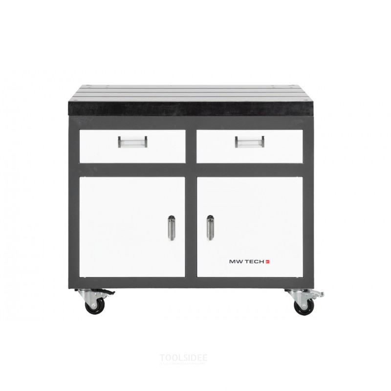 Mobil arbejdsbænk støbejernsbordplade 900x600x800 mm MW-Tech