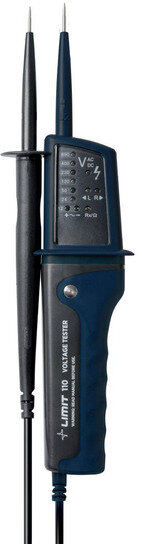 Spenningstester, kontinuitetstester AC/DC CAT IV 600V LED-lommelykt, summer uten display, grense