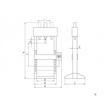 Hydraulische Presse 10 Tonnen Handbetrieb MW Tools Hydraulische Presse 10 Tonnen Handbetrieb MW Tools