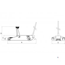 Hydraulic garage jack 2T - extra low for sporty cars MW Tools
