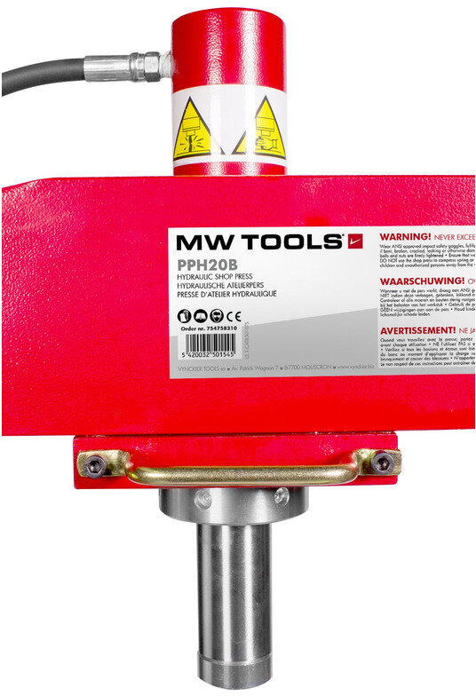 Hydraulische pneumatische Presse 20T mobiler Zylinder MW Tools Hydraulische pneumatische Presse 20T mobiler Zylinder MW Tools