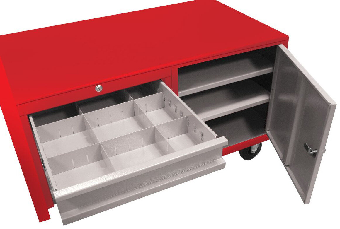 Mobiler Arbeitstisch 3 Schubladen 1 Schrank MW Tools Mobiler Arbeitstisch 3 Schubladen 1 Schrank MW Tools