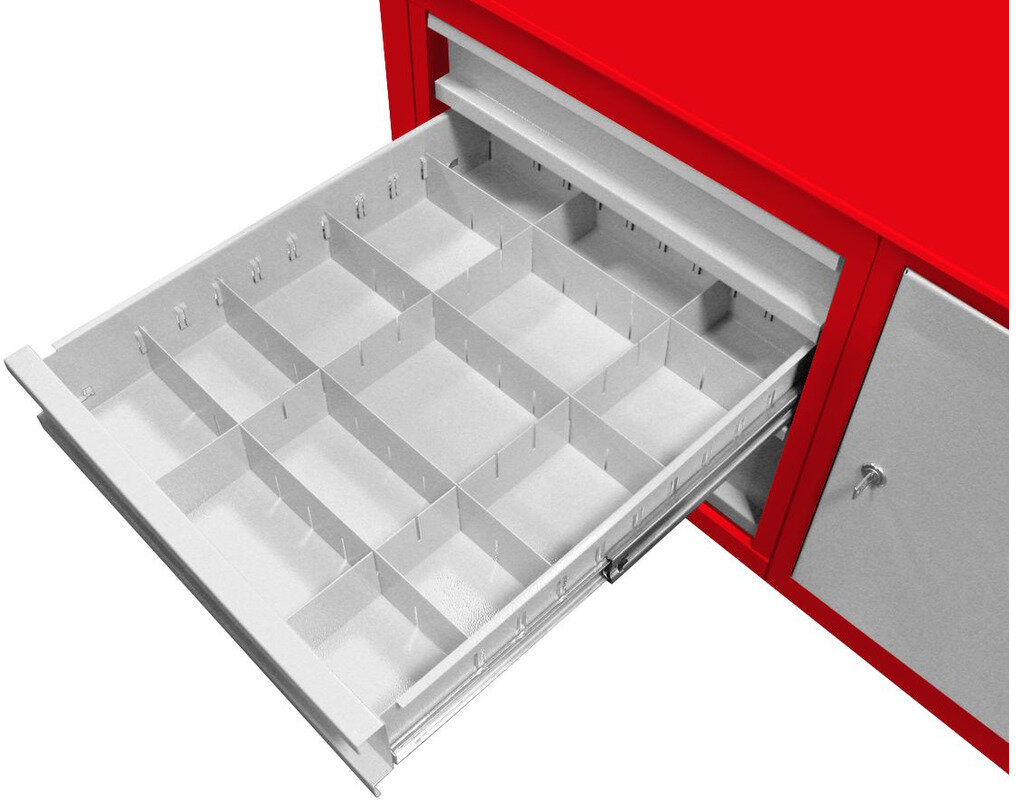 Mobiler Arbeitstisch 3 Schubladen 1 Schrank MW Tools Mobiler Arbeitstisch 3 Schubladen 1 Schrank MW Tools