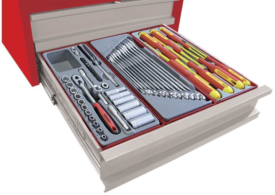 Mobiler Arbeitstisch 3 Schubladen 1 Schrank MW Tools Mobiler Arbeitstisch 3 Schubladen 1 Schrank MW Tools