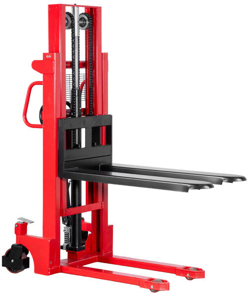 Manueller Hochhubwagen Schnellhub 1000 kg 2000 mm mit Doppelmast MW Tools