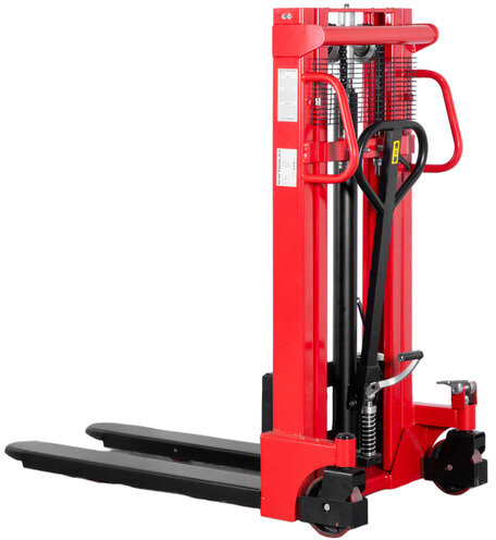 Manueller Hochhubwagen Schnellhub 1000 kg 2000 mm mit Doppelmast MW Tools