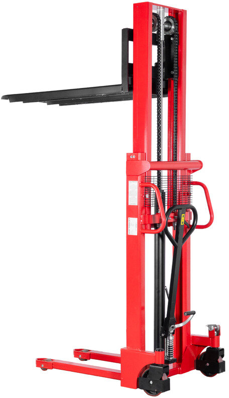 Manueller Hochhubwagen Schnellhub 1000 kg 2000 mm mit Doppelmast MW Tools