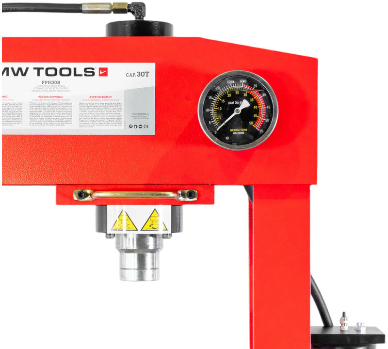Hydraulisk pneumatisk presse 30T mobil cylinder MW Tools