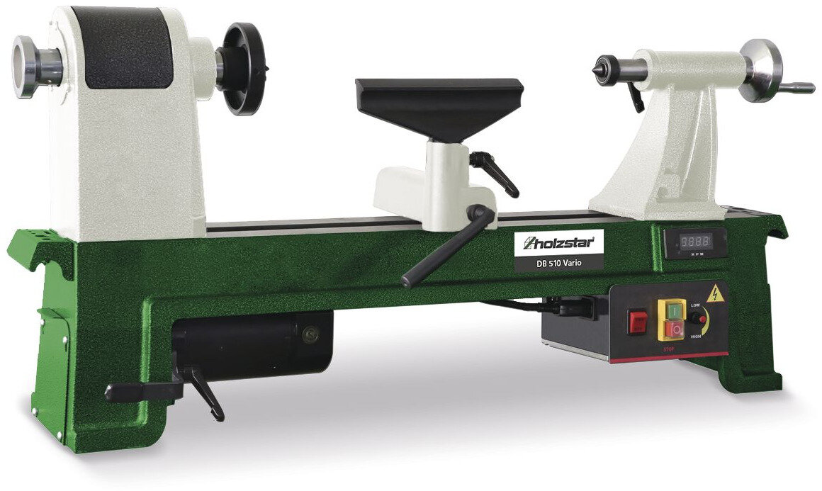 Drechselbank max. Drehdurchmesser 355 mm Spitzenlänge 510 mm 0,75 kW 230V variable Drehzahl Holzstar