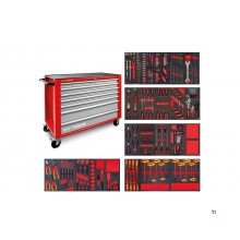 Gefüllter breiter Werkzeugwagen EV STARTER 265-teilig MW Tools