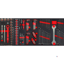 Gefüllter breiter Werkzeugwagen EV STARTER 265-teilig MW Tools