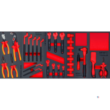 Gefüllter breiter Werkzeugwagen EV STARTER 265-teilig MW Tools