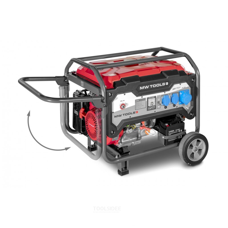 Bensiinigeneraattori 7,5 kW 230 V sähkökäynnistyksellä MW Tools