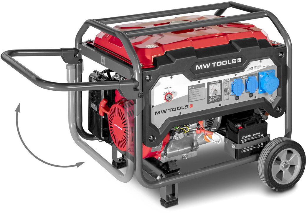 Benzingenerator 7,5kW 230V Elektrostart MW Tools Benzingenerator 7,5kW 230V Elektrostart MW Tools