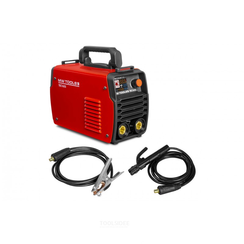 Elektrodeinverter LCD 160A 230V + tilbehør MW Tools