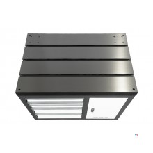 Mobile Werkbank, Gusseisenplatte, 900x600x800 mm, 1 Tür und 5 Schubladen, MW-Tech