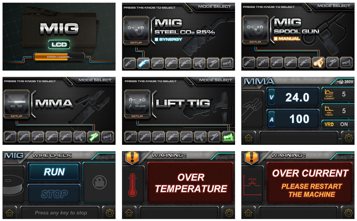 Synergie LCD 200A MIG-Schweißinverter + Zubehör MW Tools