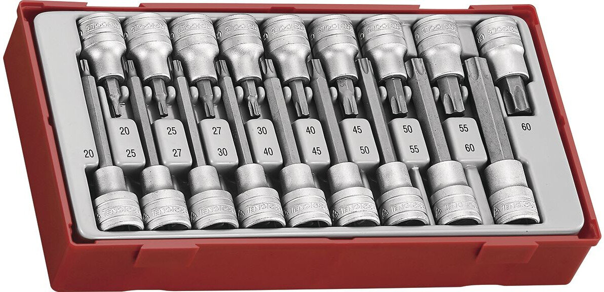 Pipenøkkelsett TX TT1 brett 1/2'' 18 deler Teng Tools