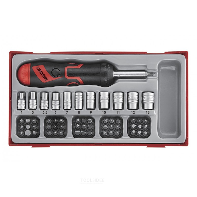 Bitsset met ratel TC-tray 64 dlg Teng Tools