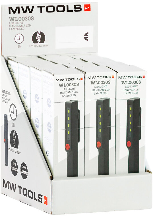 Display med 12 håndlamper WL0030S MW Tools Display med 12 håndlamper WL0030S MW Tools