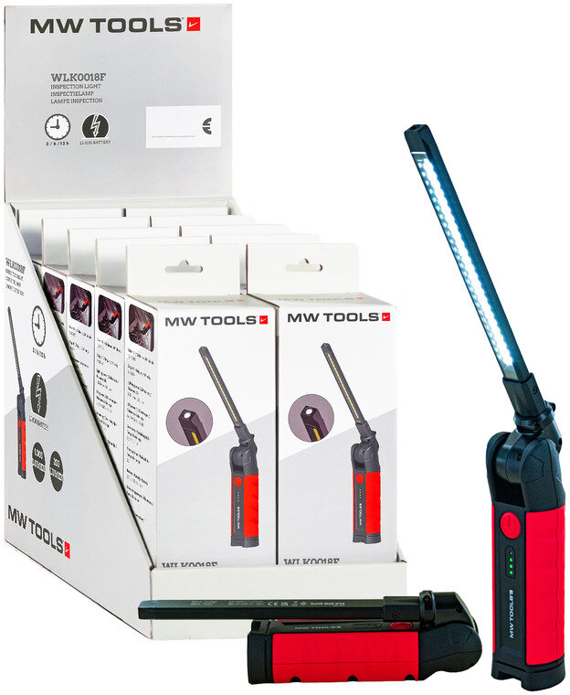 Display med 10 inspektionslamper 1000 + 200 lumen WLK0018F MW Værktøj