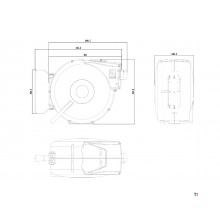 Drucklufthaspel 7 m Ø 1/4" 10 bar PP mit Aufrollautomatik und schwenkbarer Wandhalterung MW Tools