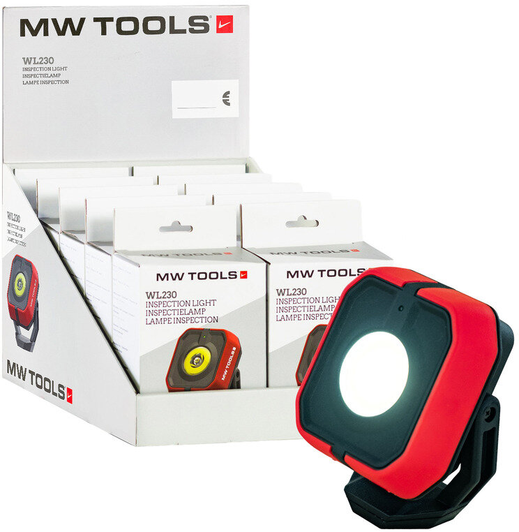 Display med 10 håndlamper 1000 lumen + 350 lumen WL230 MW Verktøy Display med 10 håndlamper 1000 lumen + 350 lumen WL230 MW Verktøy