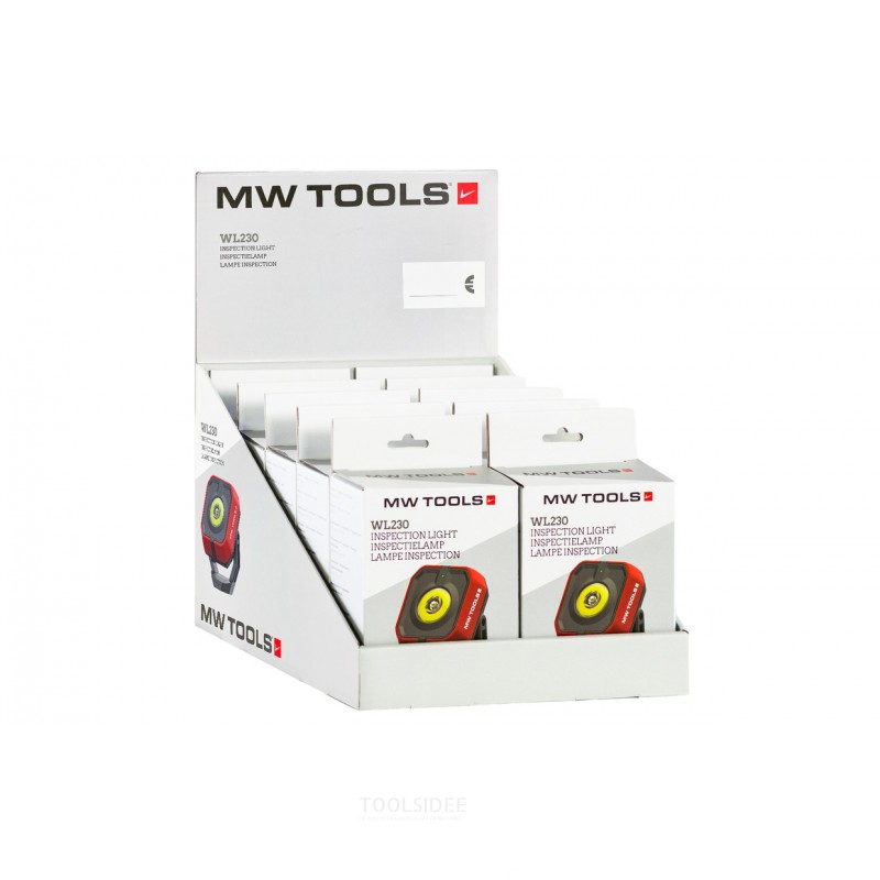 Näyttö 10 käsilampulla 1000 lumenia + 350 lumenia WL230 MW Tools