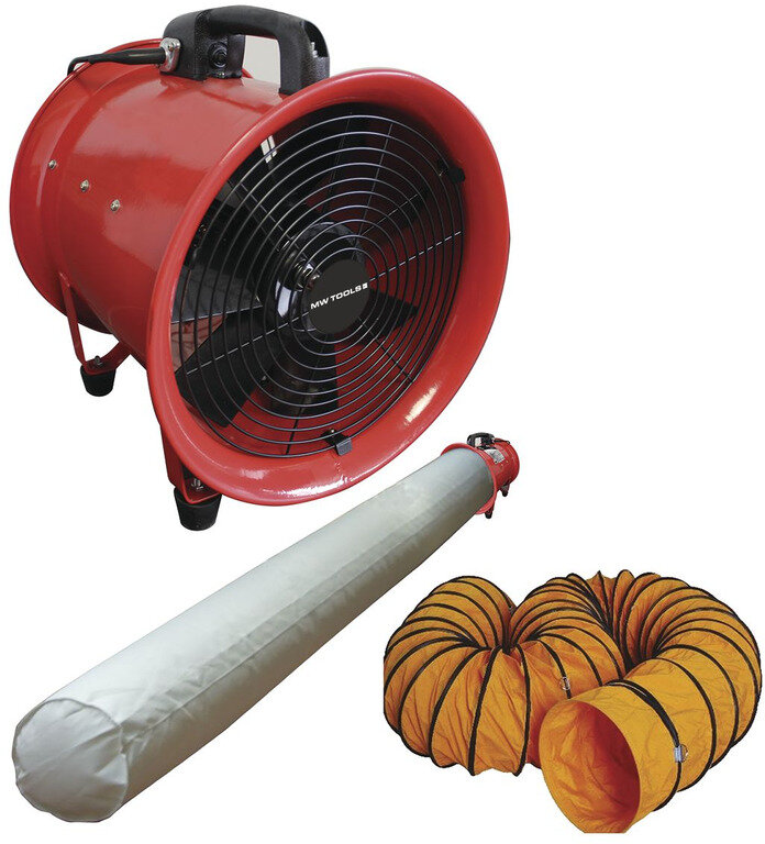 Ventilatore MV300 con tubo flessibile e sacchetto filtro MW Tools
