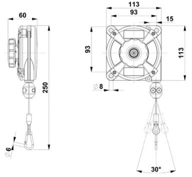 Balancer 0,4 - 1 kg Länge 1600 mm Zeca