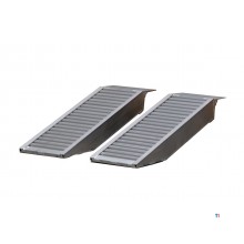 Set of short aluminum ramps 3000kg 930 x 300mm usable width 240mm MW Tools