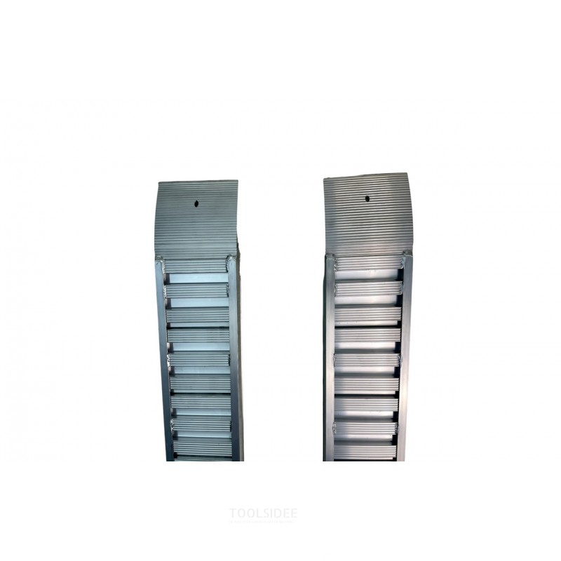 Sæt med korte aluminiumsramper 3000 kg 930 x 300 mm brugbar bredde 240 mm MW Tools Sæt med korte aluminiumsramper 3000 kg 930 x 300 mm brugbar bredde 240 mm MW Tools