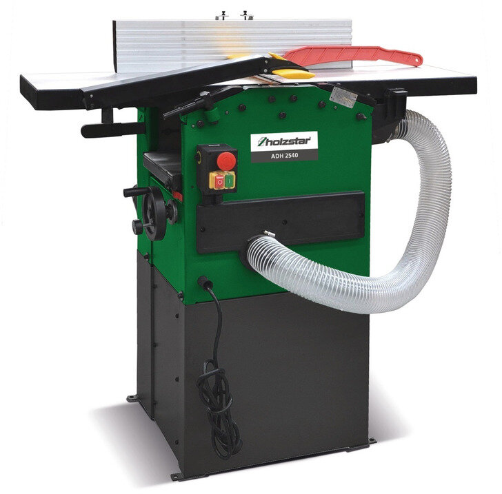 Kombinert høvel tykkelseshøvel 254 mm 2 høvelkniver med integrert avsug 1,2 kW 230V Holzstar
