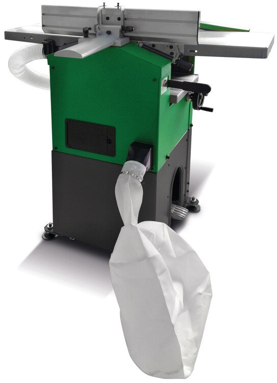 Kombinert høvel tykkelseshøvel 254 mm 2 høvelkniver med integrert avsug 1,2 kW 230V Holzstar