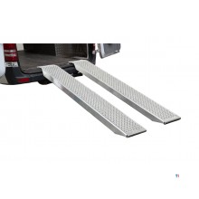 Set of fixed ramps aluminum 1000kg 1500 x 260mm usable width 222mm MW Tools