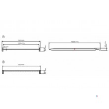 Set of fixed ramps aluminum 1000kg 1500 x 260mm usable width 222mm MW Tools