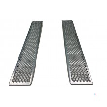 Set of fixed ramps aluminum 1000kg 1500 x 260mm usable width 222mm MW Tools