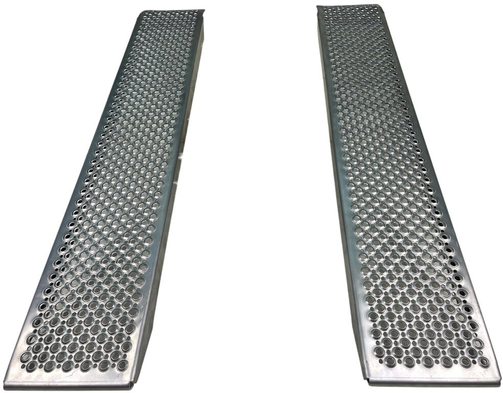 Set of fixed ramps aluminum 1000kg 1500 x 260mm usable width 222mm MW Tools