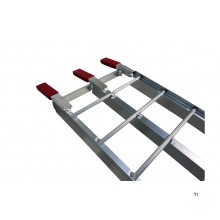 Set of open aluminum ramps, 680kg, 2230 x 280mm, foldable, usable width 275mm. MW Tools