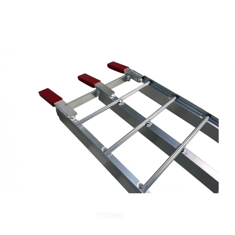 Sæt med åbne aluminiumsramper, 680 kg, 2230 x 280 mm, foldbare, brugbar bredde 275 mm. MW Tools