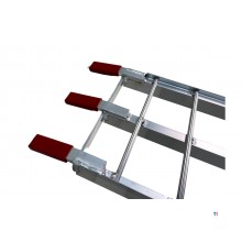 Set of open aluminum ramps, 680kg, 2230 x 280mm, foldable, usable width 275mm. MW Tools